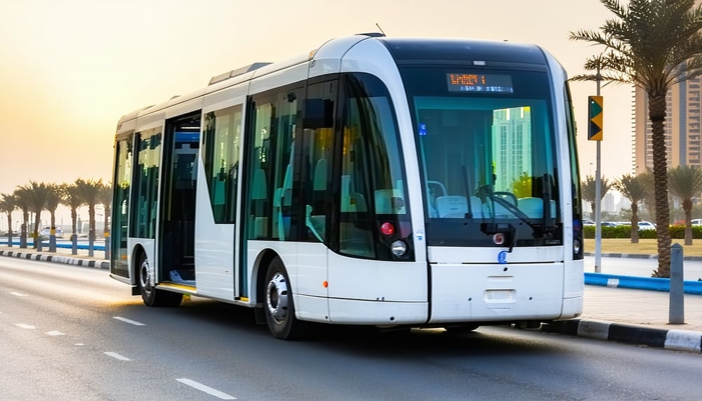Modern Dubai transportation service vehicle
